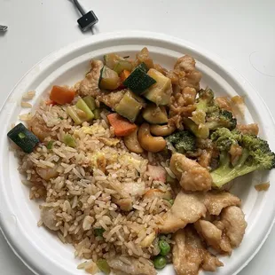Kung Pao Chicken, Beef and Chicken, Combination Fried Rice
