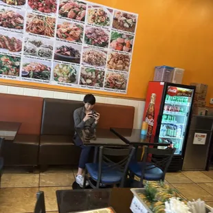 I had a large order sitting on the Table next to this bum. He didn&apos;t flinch.