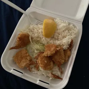 Fried shrimp rice
