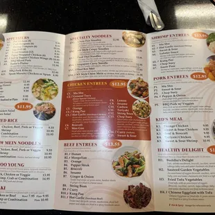 Newest menu as of 1/23/25