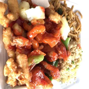 a close up of a plate of food