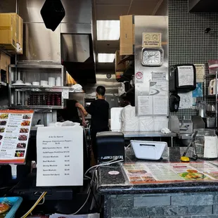 Order area and view into the kitchen.
