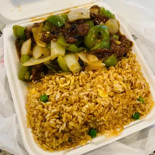 L16 Beef Pepper Steak (added black beans)