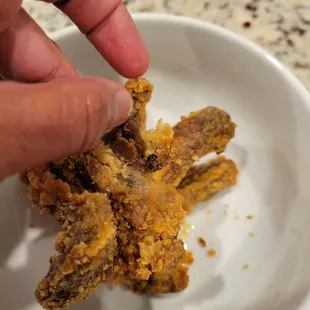 a plate of fried food