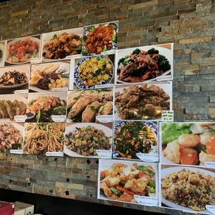 a variety of asian food