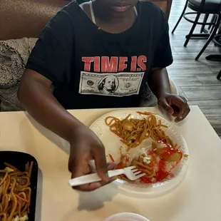 The special noodles with beef, chicken, &amp; shrimp is always my go to