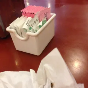 An uninvited "guest" that was squashed after it ran across the table.