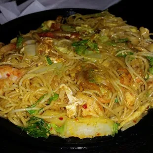 Singapore noodles, very spicy!
