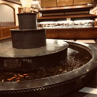 Near entrance Koy fountain