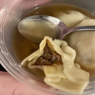 Won tons are stuffed but the skins are too thick