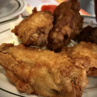 Fried chicken wings with I think tempura on the outside but I forgot to ask! Meaty and not at all squishy.