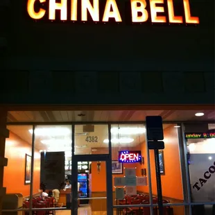 the front of the restaurant