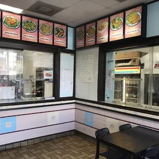 a view of the inside of a restaurant