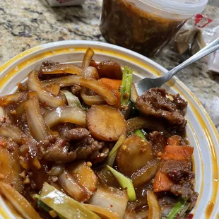 Mongolian beef - no mushrooms