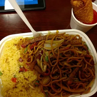 Pork loin mien combo. Dinner at last! #uber #lyft #eating in between fares