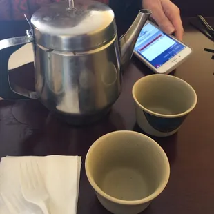 We ordered tea. They put loose leaf tea in it, so not quite sure how that&apos;s going to work.