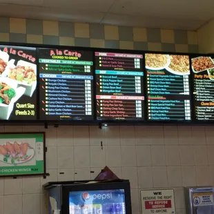 Menu board