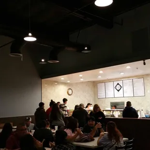 people eating in a restaurant