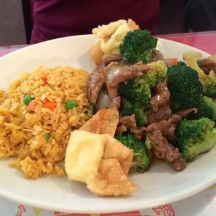 Beef and broccoli.