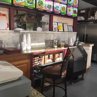 Kitchen, order counter