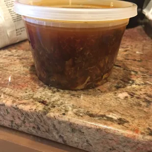 Small (pint) hot and sour soup