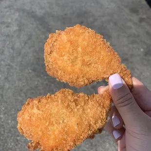 Shrimp, too much breading