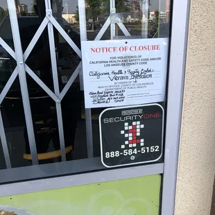 The health department shut them down!  They don't have an A, B or C.