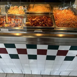 a variety of food items