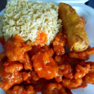 Spicy Orange Chicken Combo