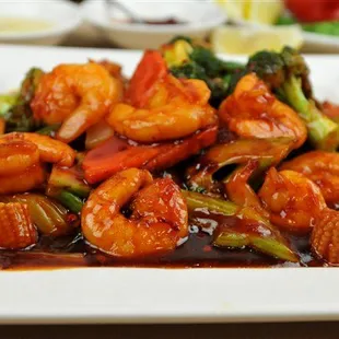 shrimp with mixed vegetables