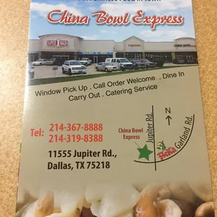 China Bowl Express Menu