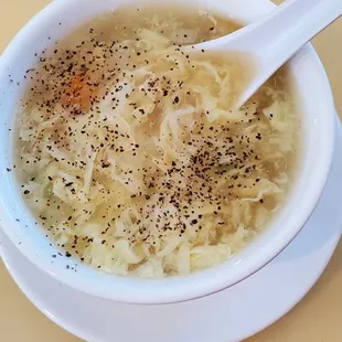 Egg flour soup...Very tasty.
