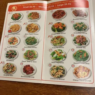 Food choices the circle and check ones could be cooked with no soy sauce for those like me who are allergic to soy