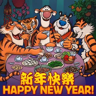 a group of cartoon characters eating a meal