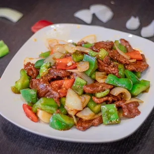 Beef pepper steak