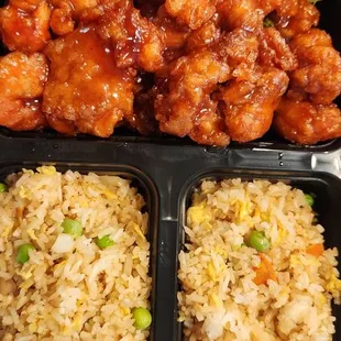 Orange chicken lunch special