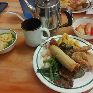 a plate of food on a table