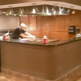 a chef preparing food