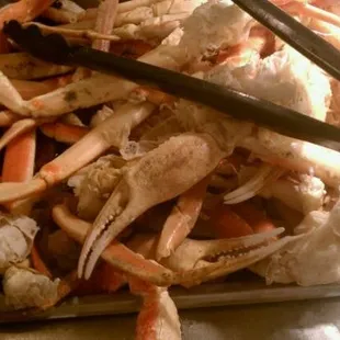 a pile of crab legs