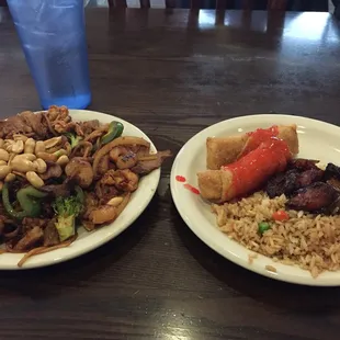 Enjoyable mixed grill combination of shrimp, chicken and beef