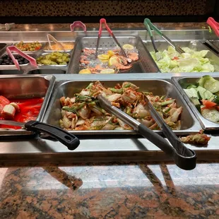 Here is one of the food tables!