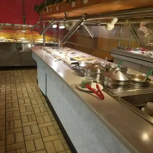 a view of a buffet counter