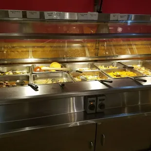 a variety of food items on display