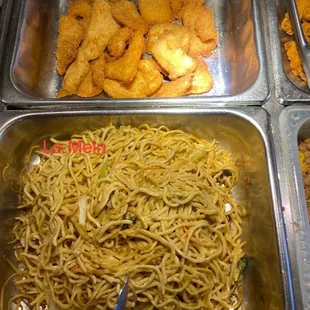 a variety of fried fish fillers
