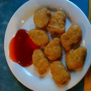 Dark meat chicken McNuggets! W/ makeshift mambo sauce