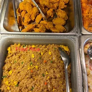 chicken wings and fried chicken, interior