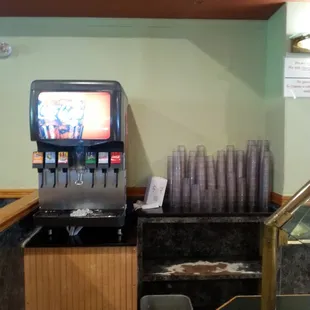 Self-serve soda fountain; small number of drinks available taken on July 7 2015