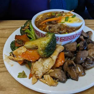 a plate of food on a table