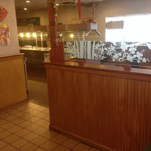 a view of the dining area