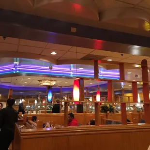 the interior of a chinese restaurant